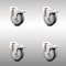 Service Caster 4 Inch 316SS Thermoplastic Rubber Swivel Bolt Hole Caster Set with Lock Brake SCC-SS316BHTTL20S414-TPRB-4 - alternate 1